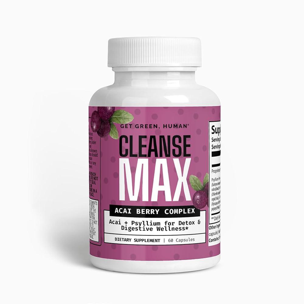 Get Green, Human Acai Berry & Psyllium Fiber Digestive Capsules - 60 Capsules