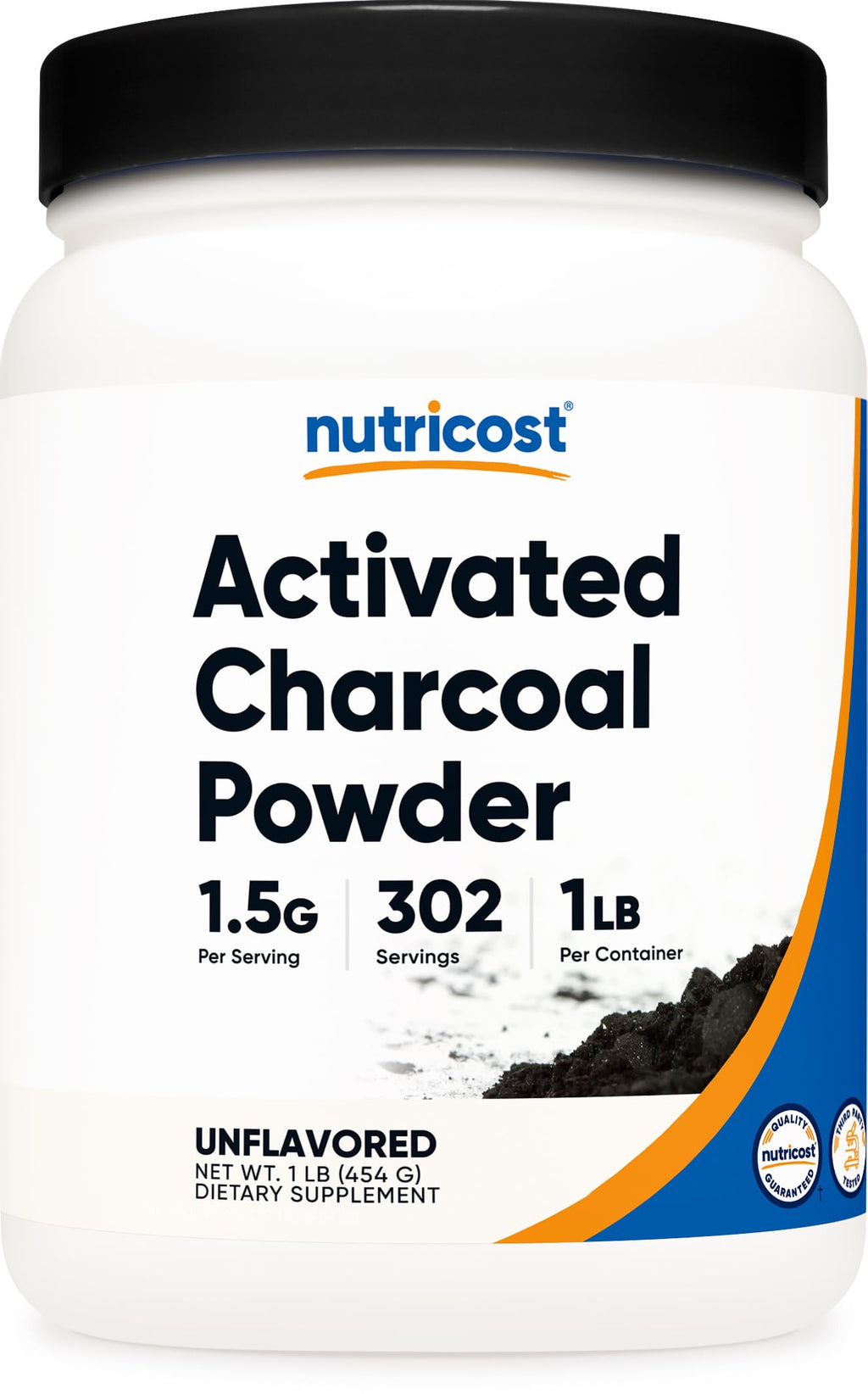 Nutricost Activated Charcoal Powder Food Grade - 1 lb