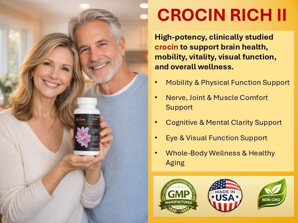 Saffron Health Sciences Crocin Rich II Mobility & Joint Support - 60 Tablets - image 5