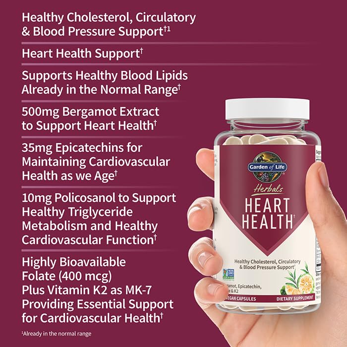 Garden of Life Herbals Heart Health Supplement - 30 Capsules - image 4