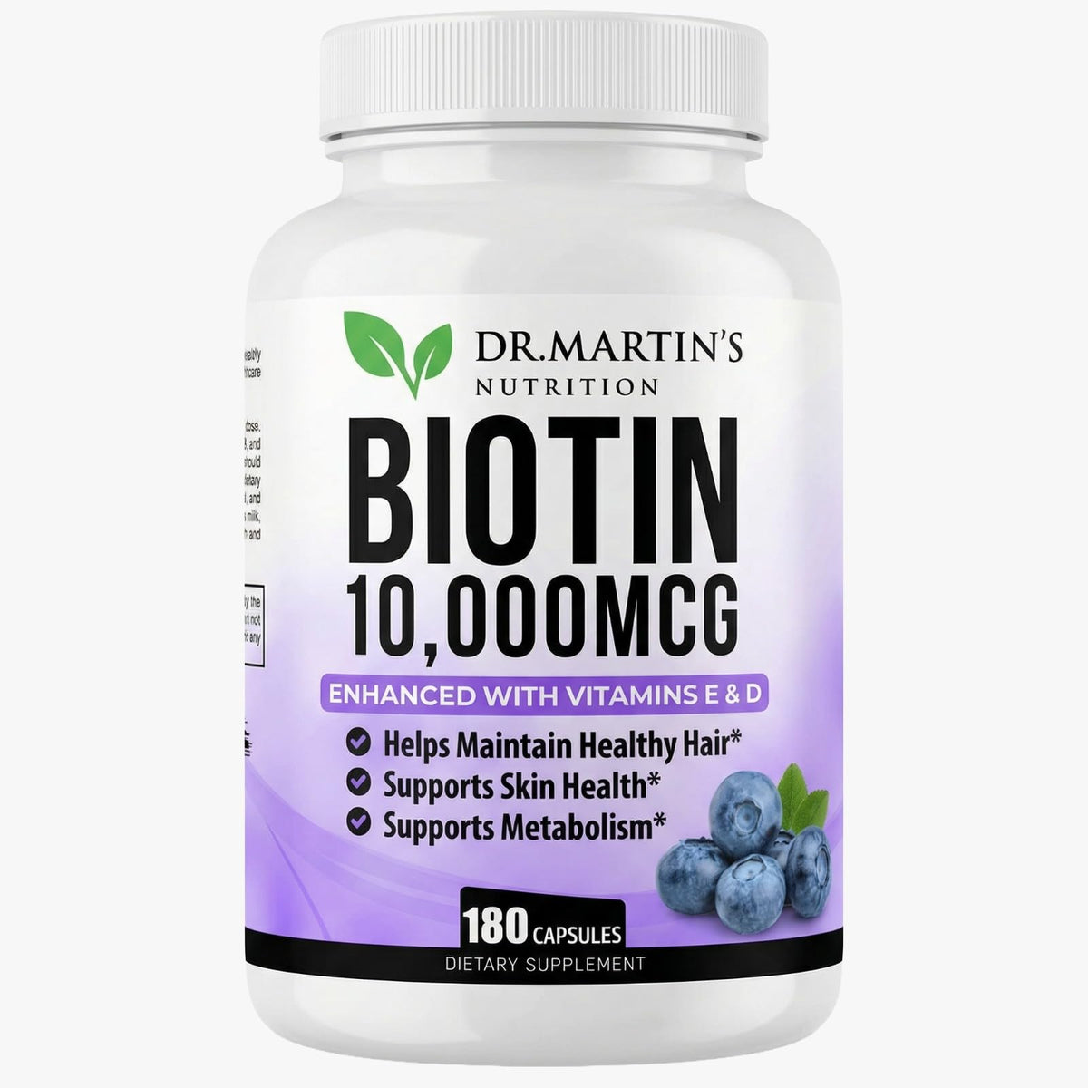 DR. MARTIN'S NUTRITION Biotin 10000mcg Hair Skin & Nails - 180 Capsules