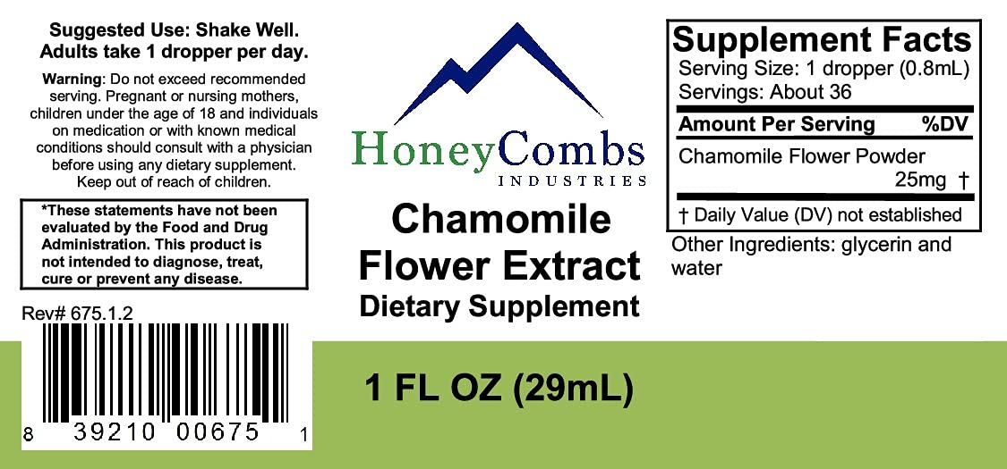 HoneyCombs Chamomile Alcohol-Free Liquid Extract - 1 Bottle - image 2