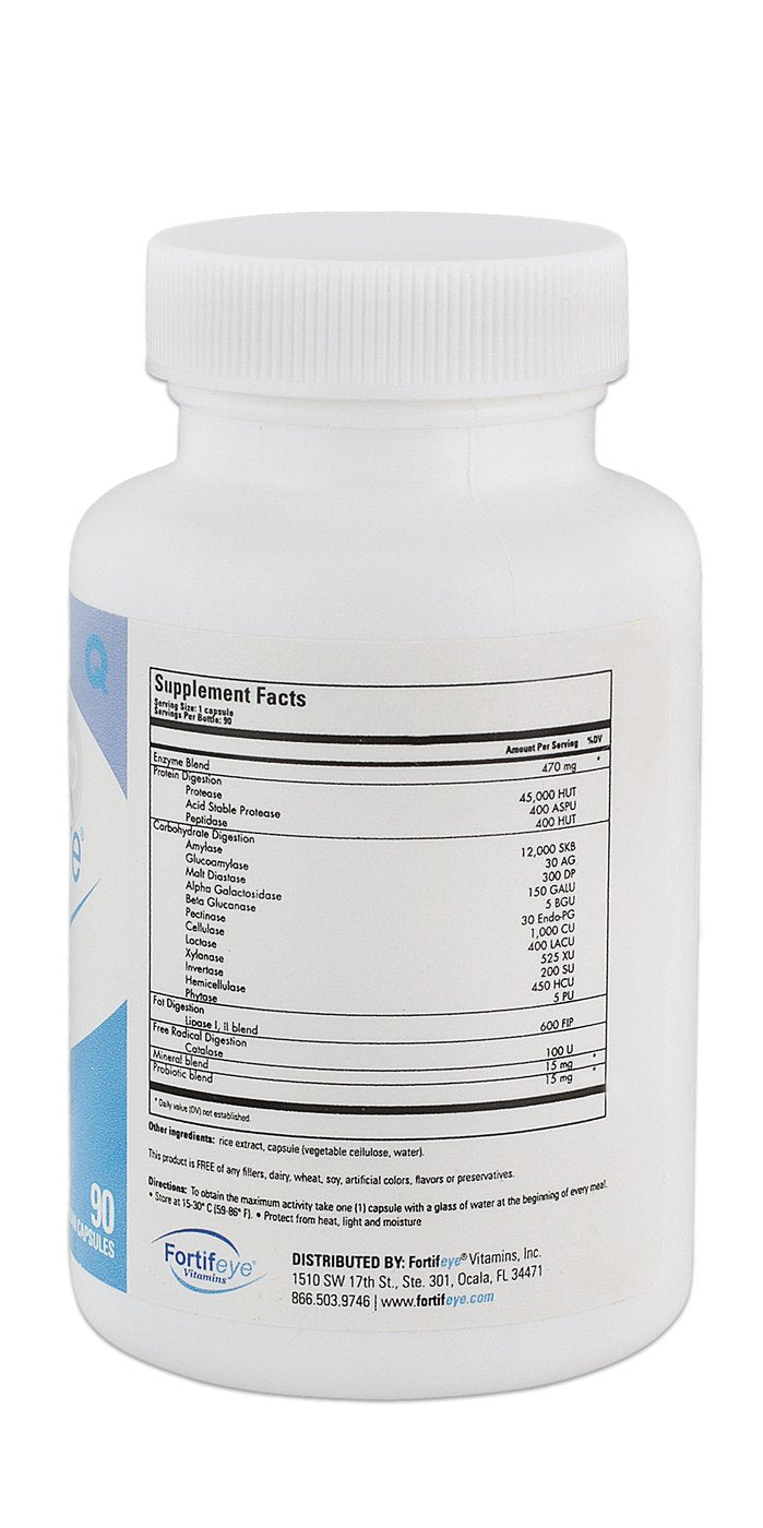Fortifeye Digestive Enzymes with Probiotics - 90 Capsules - image 2