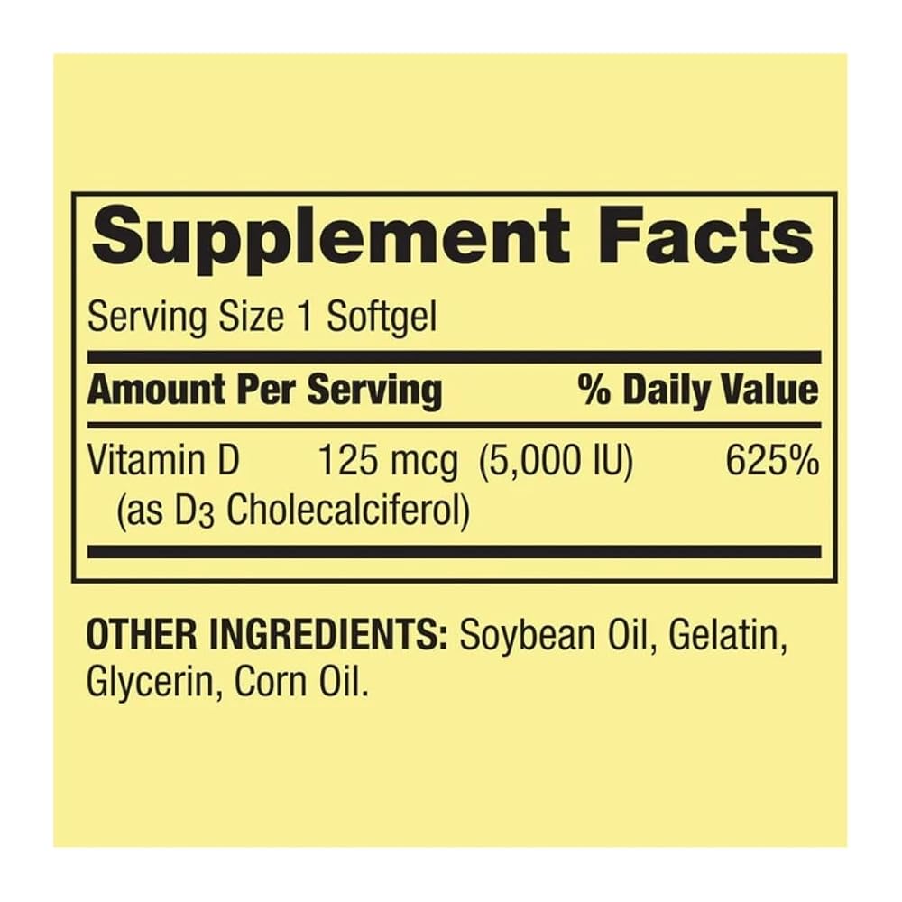 FitMania Vitamin D3 Softgels 5,000 IU - 400 Count - image 5