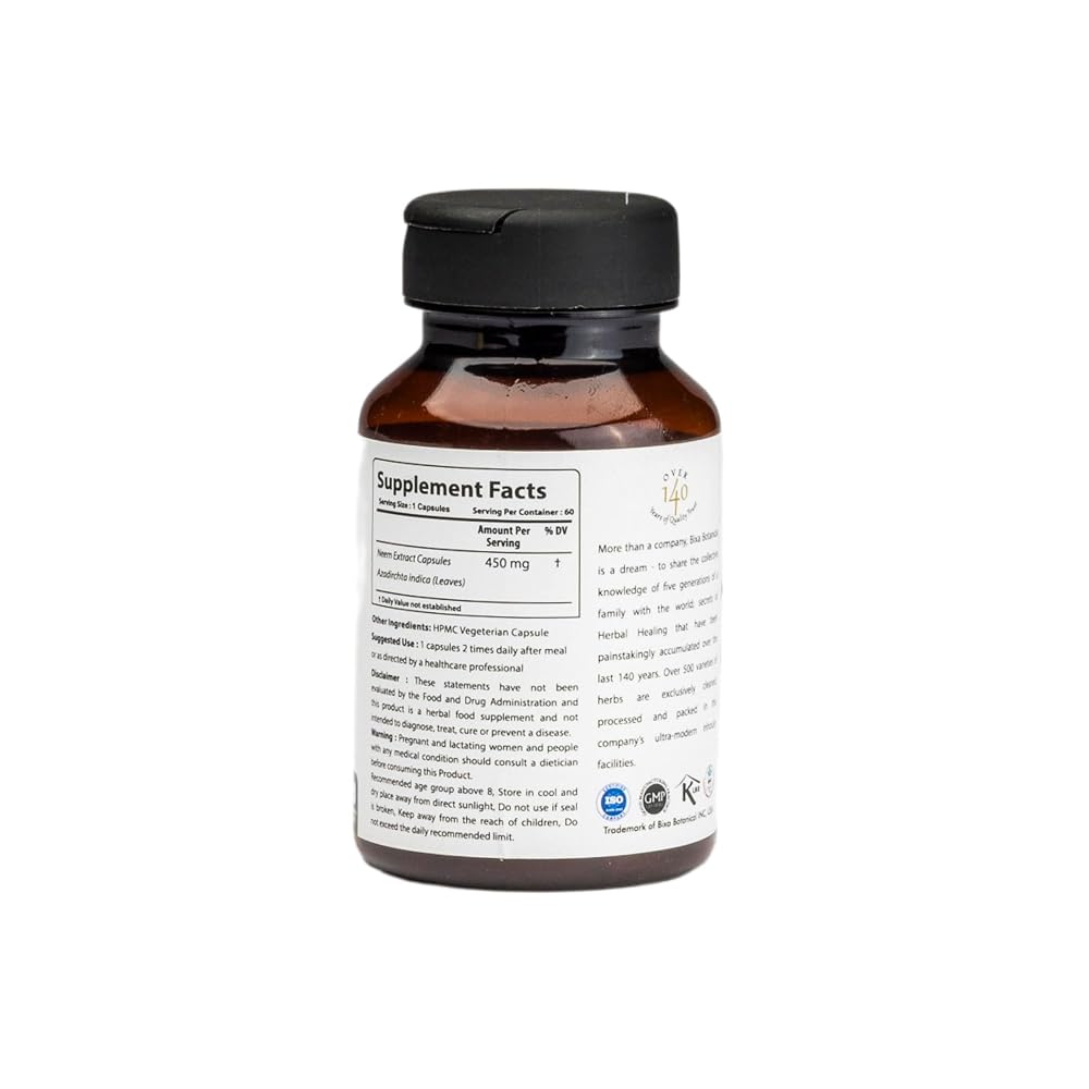 bixa BOTANICAL Neem Leaf Extract Ayurvedic Natural Herbal Supplement - image 10