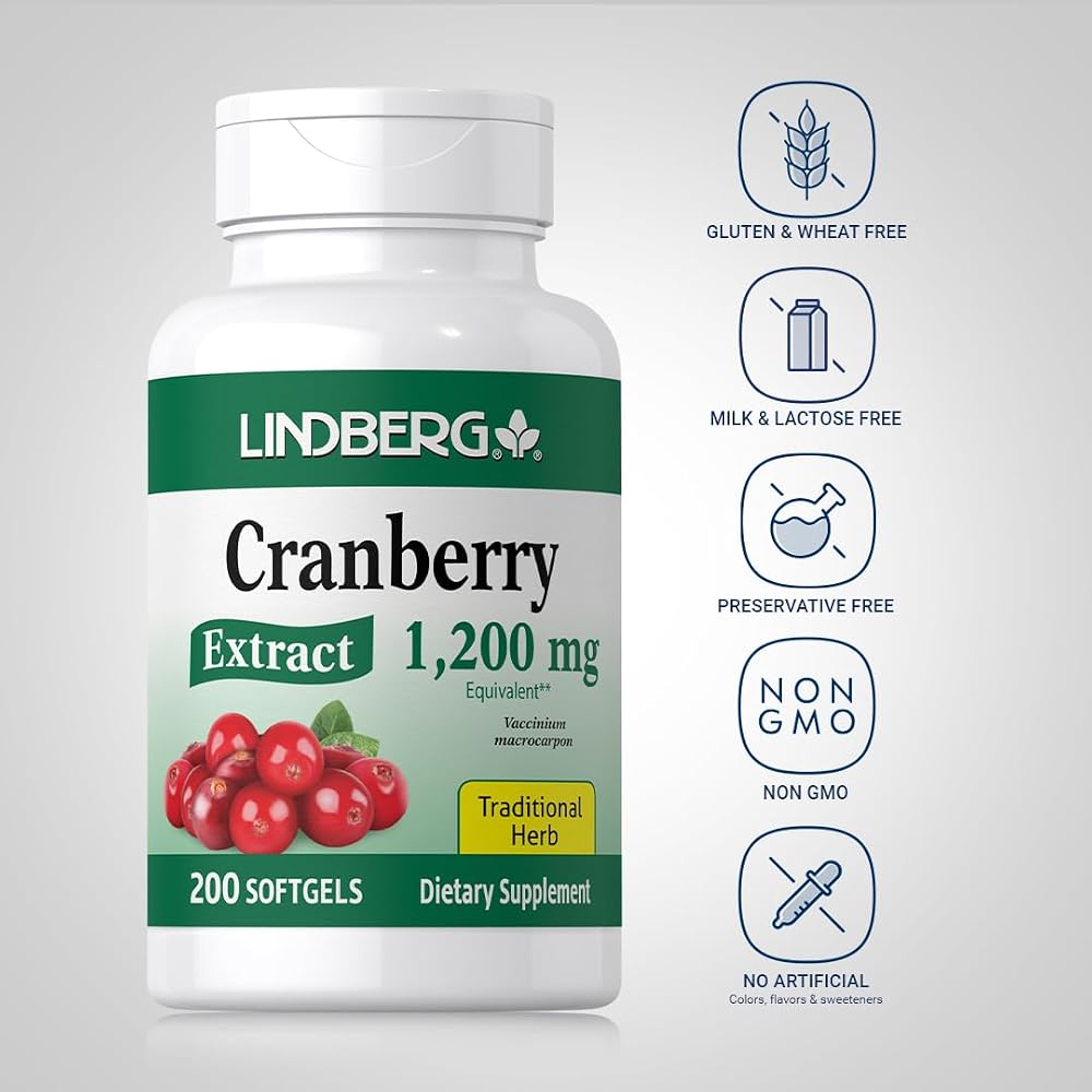 Lindberg Cranberry Pills for Women - 200 Softgels - image 3