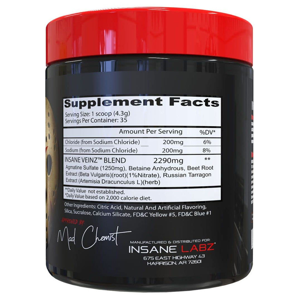 Insane Labz Insane Veinz Non Stimulant NO Enhancing Powder