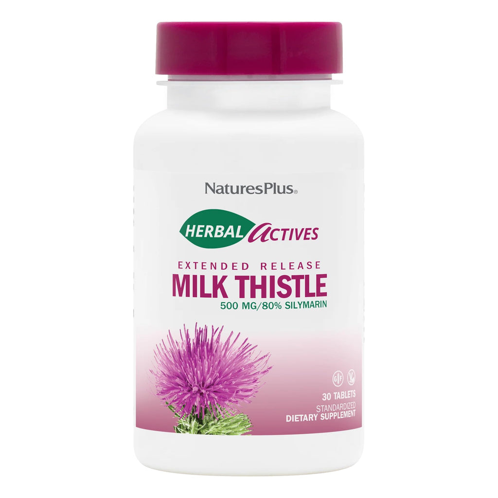 NaturesPlus Herbal Actives Milk Thistle Extended Release - 30 Tablets