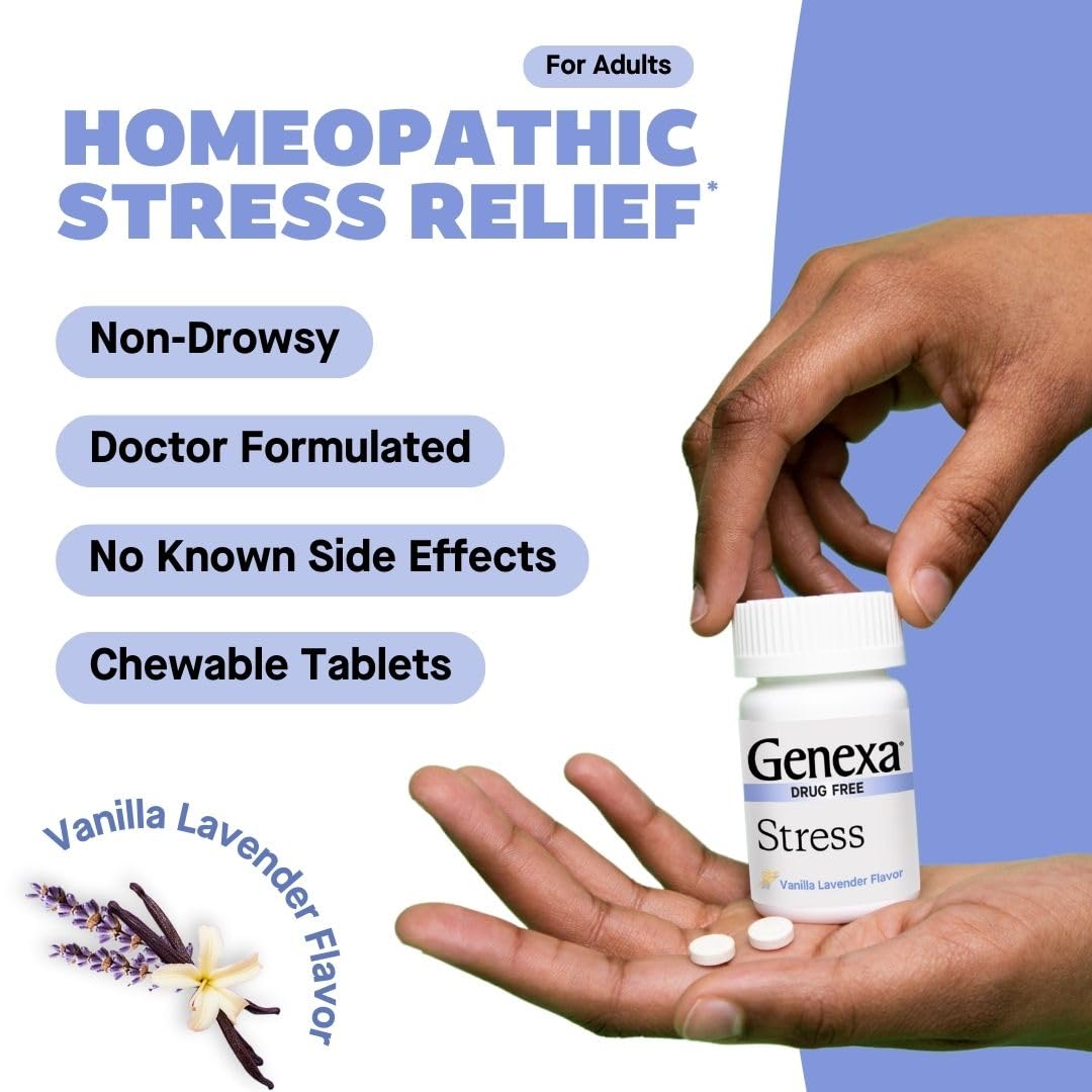 Genexa Stress & Anxiety Relief Chewable Tablets - 60 Tablets - image 3