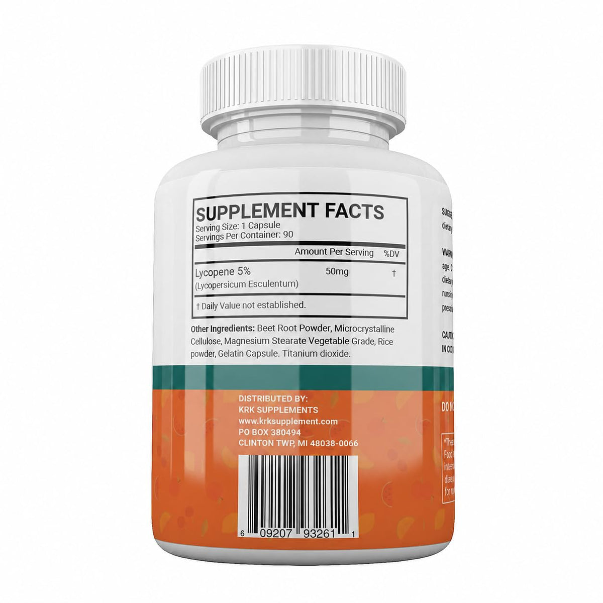 KRK SUPPLEMENTS Lycopene 50mg Antioxidant - 90 Capsules - image 5