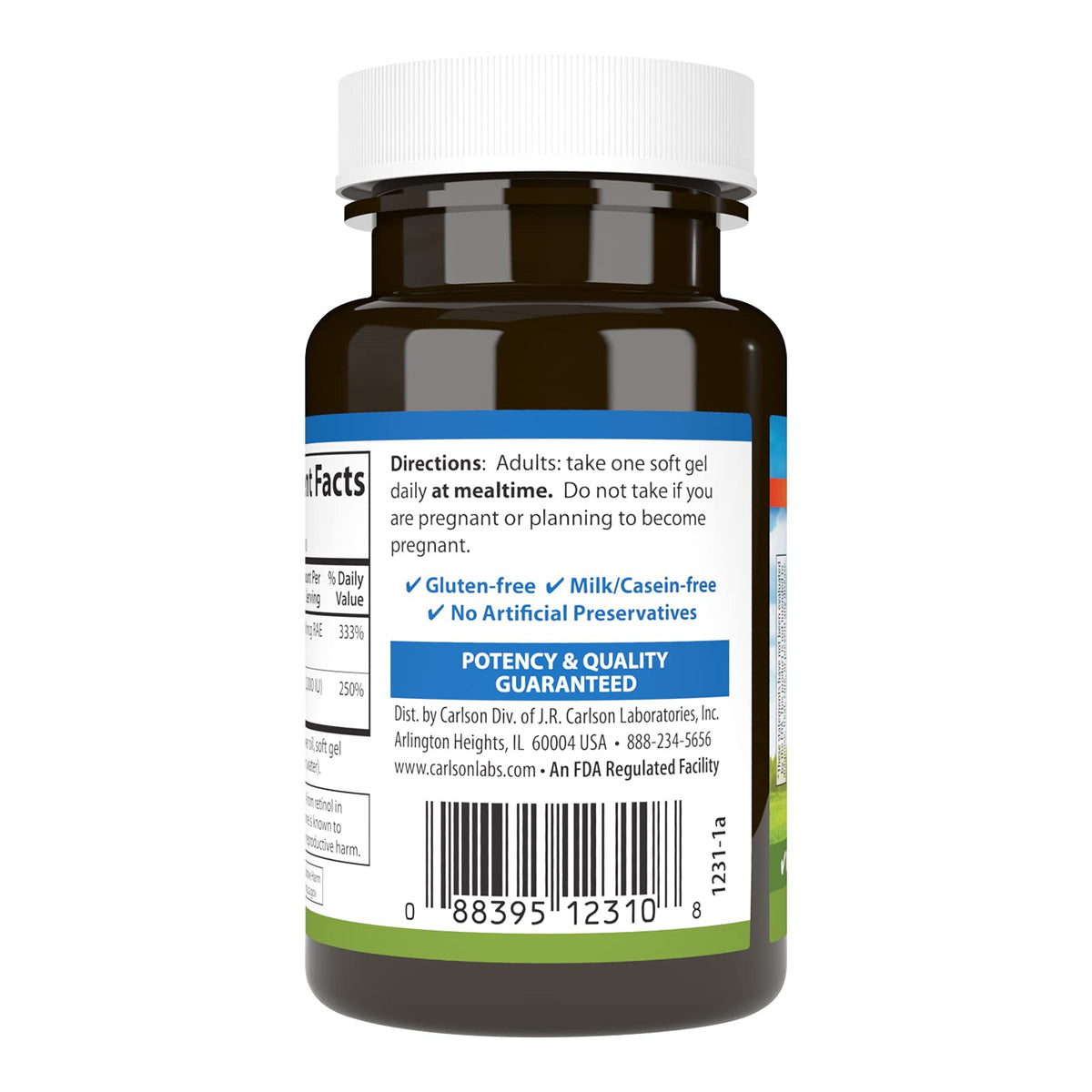Carlson - A & D, 10000 IU (3000 mcg RAE) & 2,000 IU (50 mcg), Vision