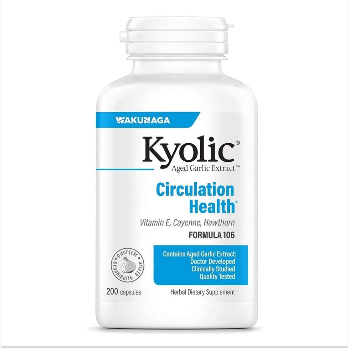 Kyolic Aged Garlic Extract Circulation Health Formula 106 - 200 Capsules