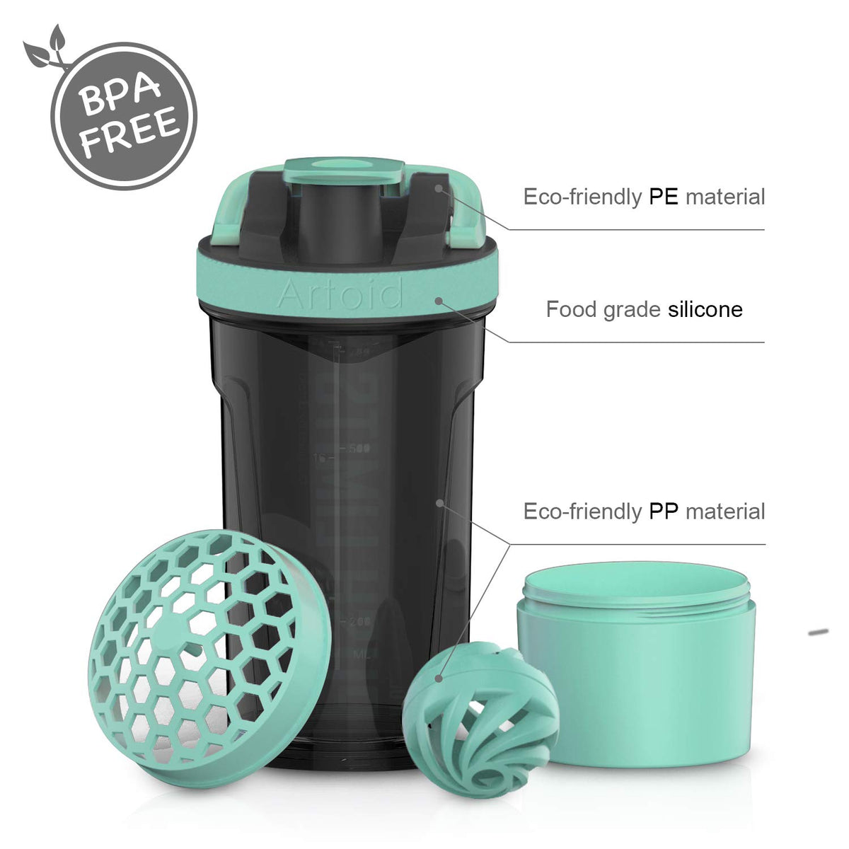 Artoid Mode Inspirational Fitness Workout Sports Protein Shaker