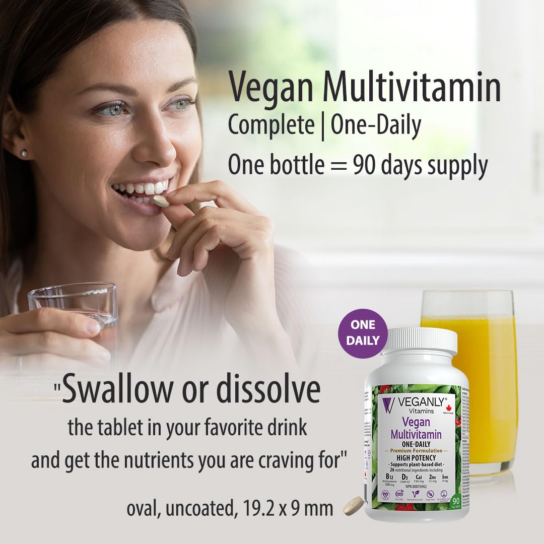 VEGANLY Vitamins Vegan Multivitamin One-Daily - 90 Tablets - image 5