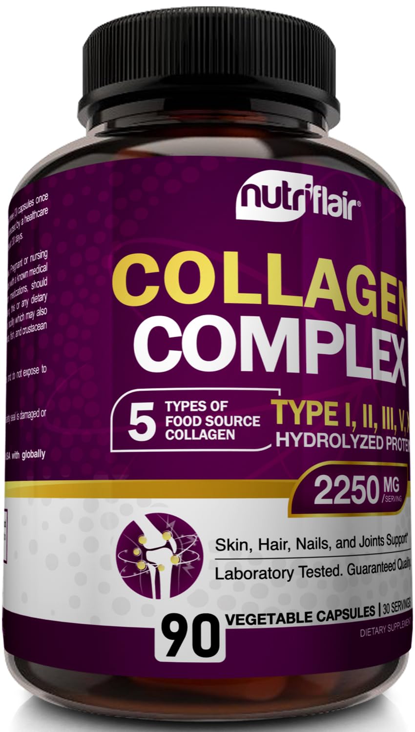 NutriFlair Multi Collagen Peptides 2250mg - 90 Capsules - image 5