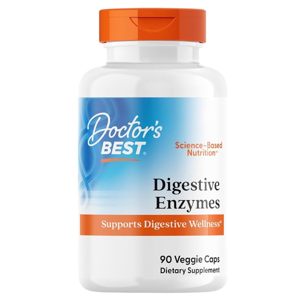 Doctor's Best Digestive Enzymes Supplement for Women & Men - Supports