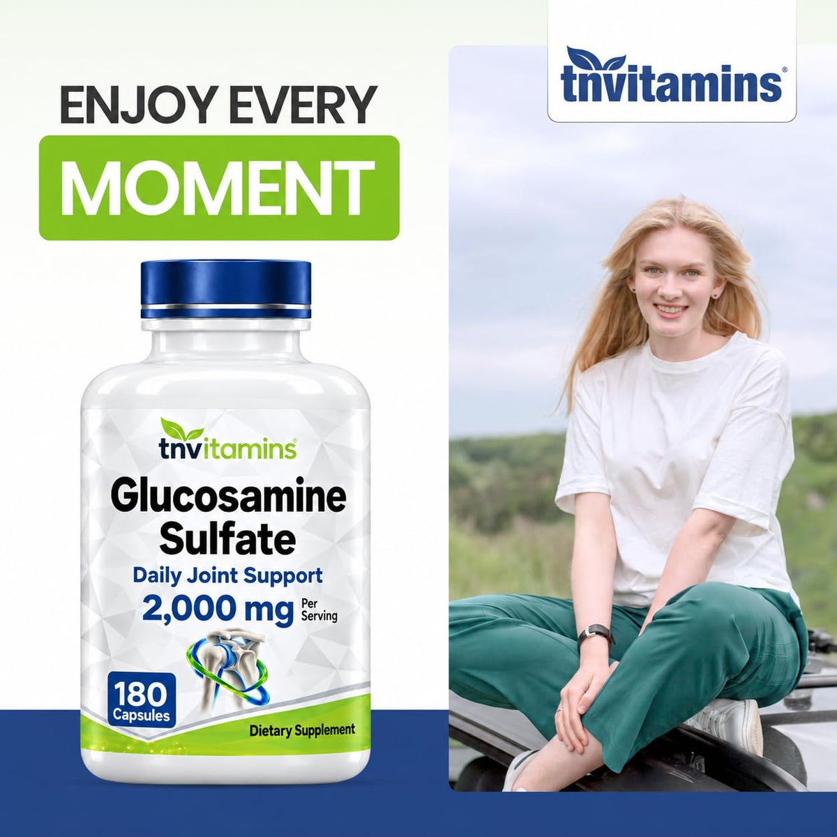 tnvitamins Glucosamine Sulfate 2000 MG Capsules - 180 Count - image 5