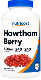 Nutricost Hawthorn Berry 550mg - 240 Vegetarian Capsules