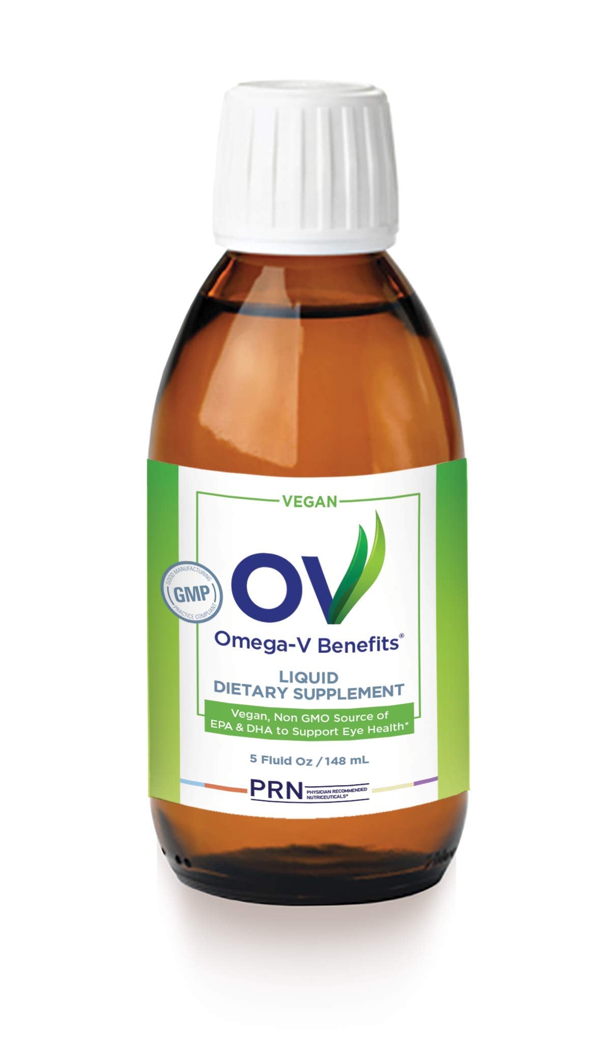 PRN Omega-V Benefits Vegan Omega-3 Liquid for Eye Support - 5 oz