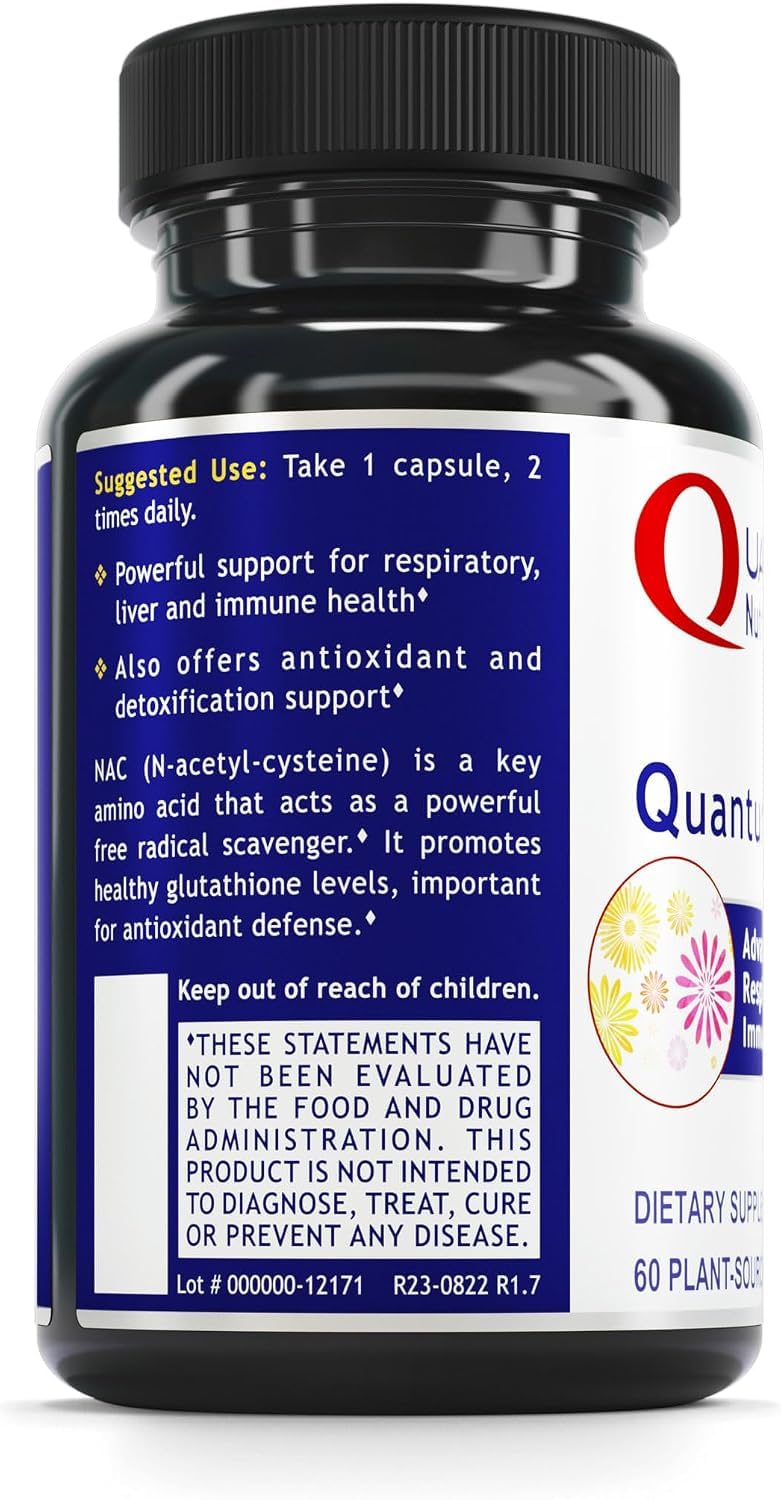 Quantum Nutrition Labs NAC N-Acetyl-L-Cysteine - 60 Vegetarian Capsules - image 3