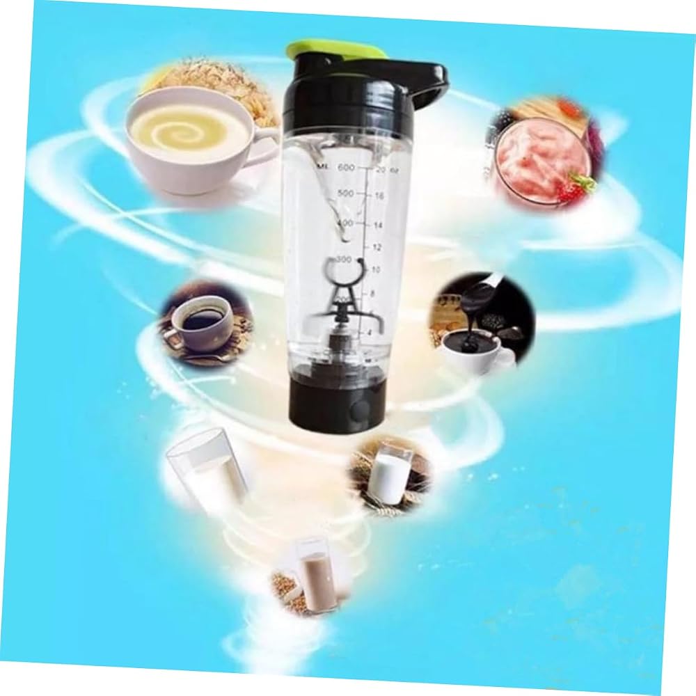 TIDTALEO Battery Operated Shaker Bottle Mixer 600ml - Green - image 2