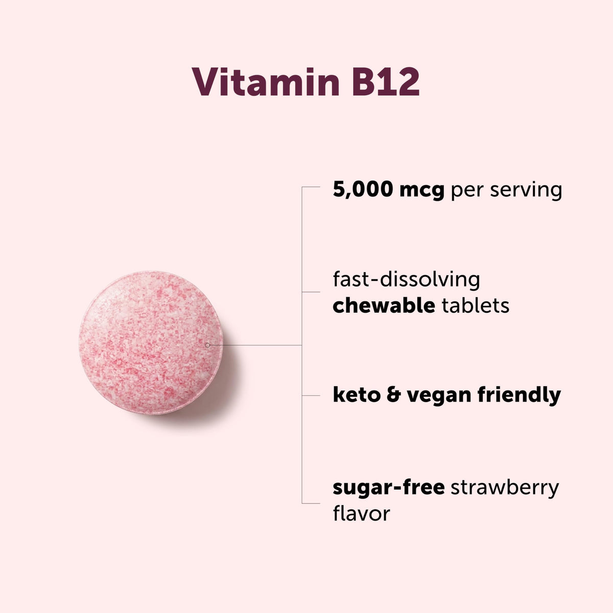 Micro Ingredients Vitamin B12 5000 mcg Methylcobalamin - 240 Tablets - image 3