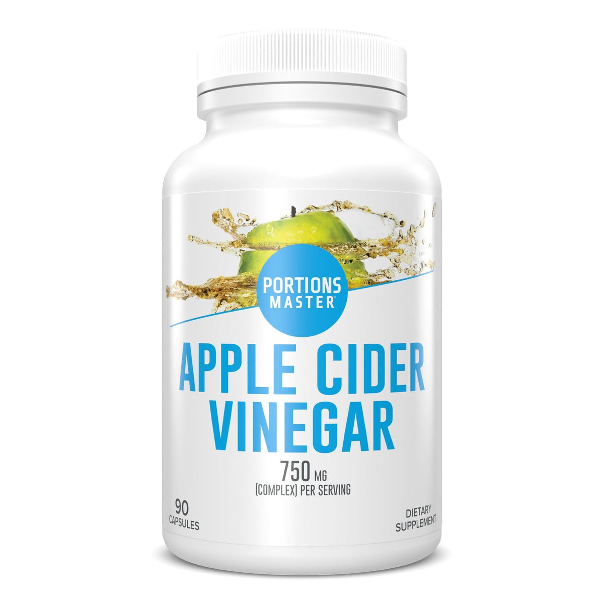 Portions Master Apple Cider Vinegar Pills 750mg - 90 Capsules