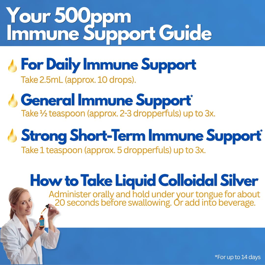 Natural Path Silver Wings Colloidal Silver 500ppm - Premium Glass