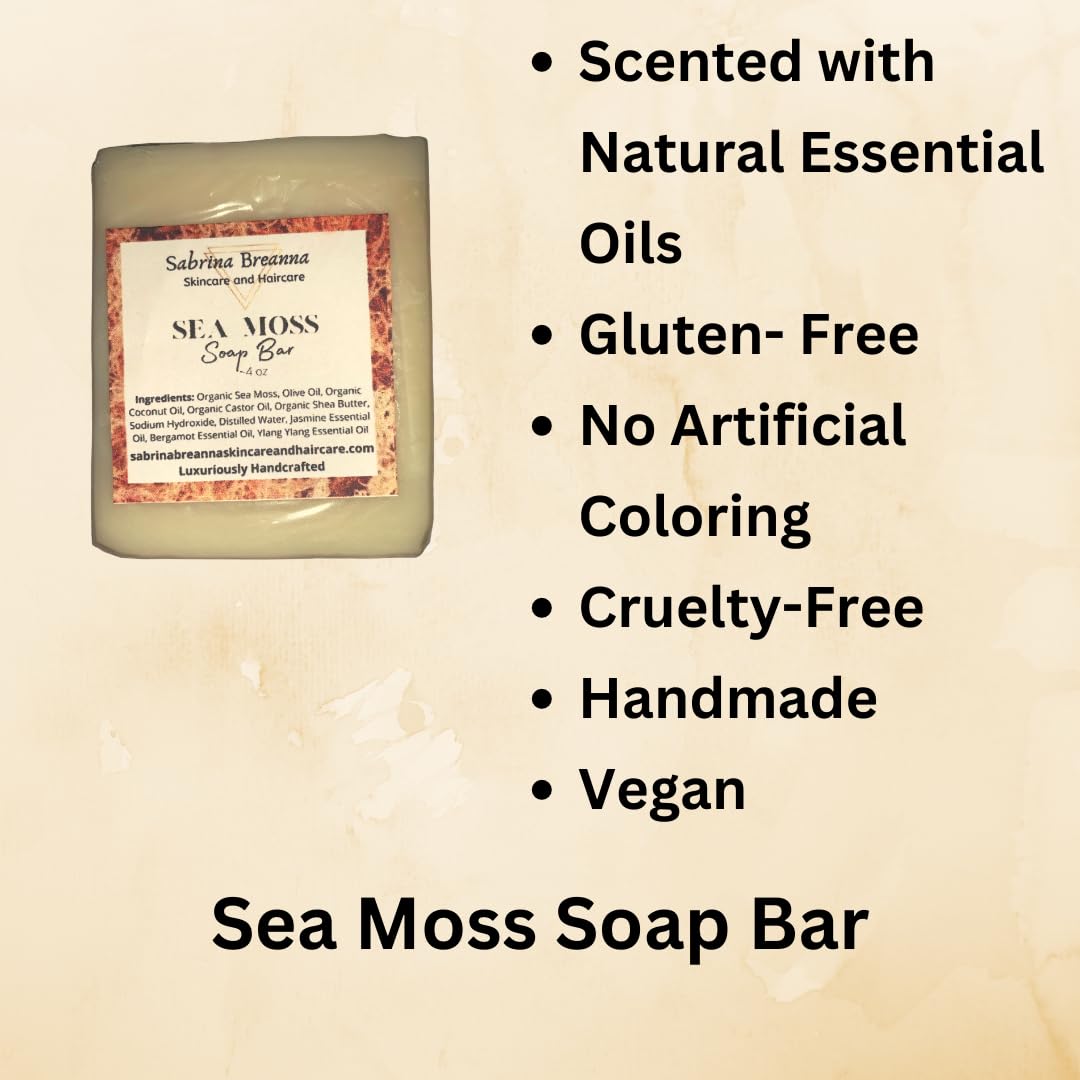 Sabrina Breanna Sea Moss Soap Bar for All Skin Types - 2 Bars - image 4