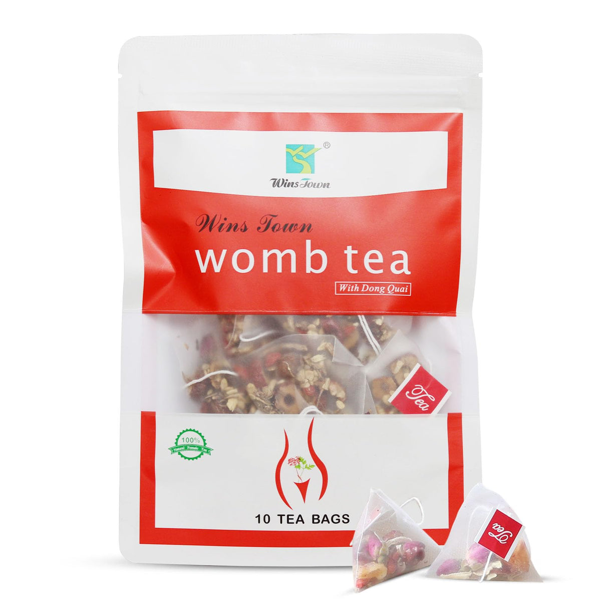 Wins Town Womb Tea Herbal Tea for Women's Health - 10 Teabags