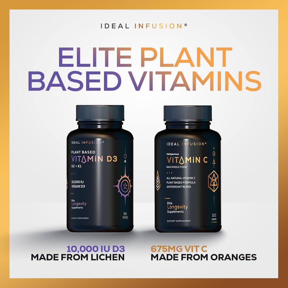 Ideal Infusion Vegan Vitamin D3 K2 K1 10,000 IU - 90 Servings - image 9