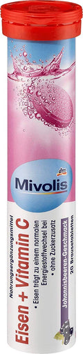 Mivolis Iron + Vitamin C Effervescent Tablets - 20 Count