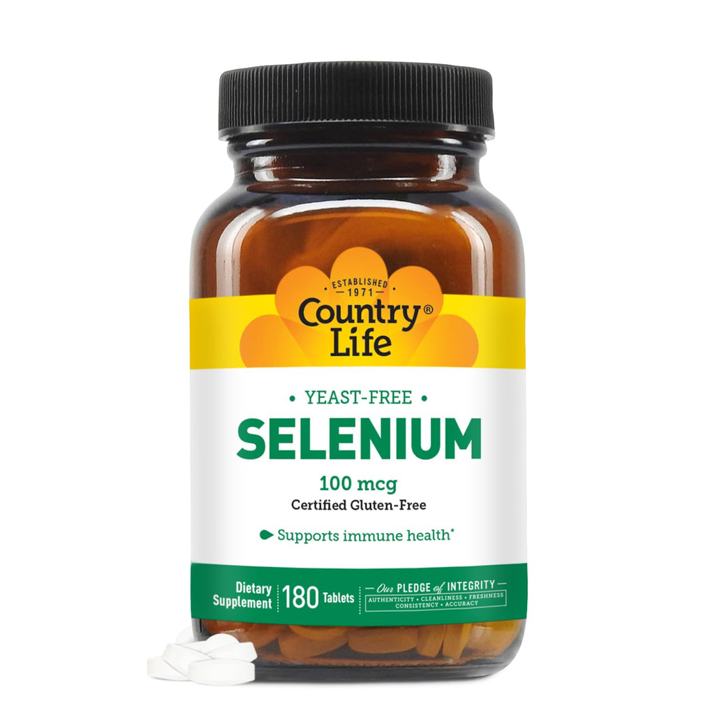 Country Life Selenium 100 mcg Immune Support - 180 Tablets