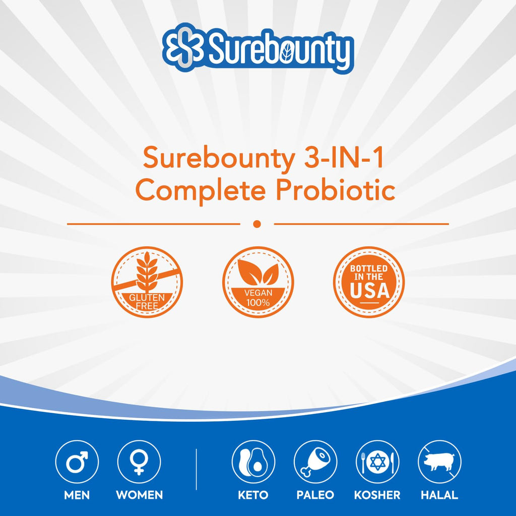 Surebounty Probiotics 120 Billion CFU 3-in-1 - 30 Capsules - image 6
