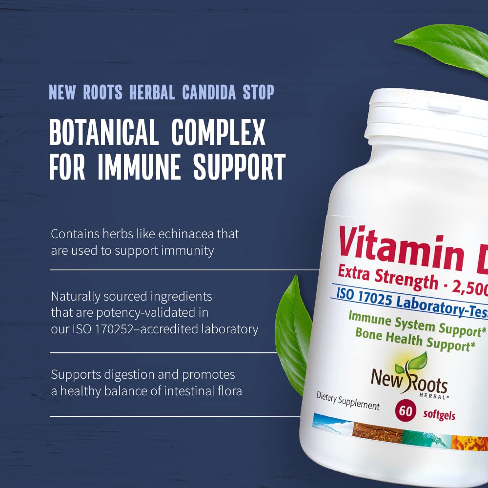 NEW ROOTS HERBAL Vitamin D3 2,500 IU - 60 Softgels - image 4
