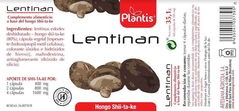 ART. AGRICOLA Lentinan Shiitake Mushroom Capsules - 60 Capsules - image 2