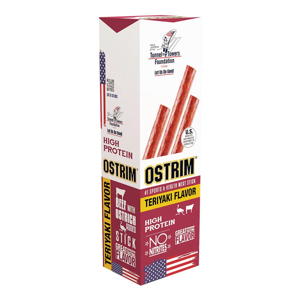 Ostrim Beef & Ostrich Jerky Snack Sticks Teriyaki - 10 Pack