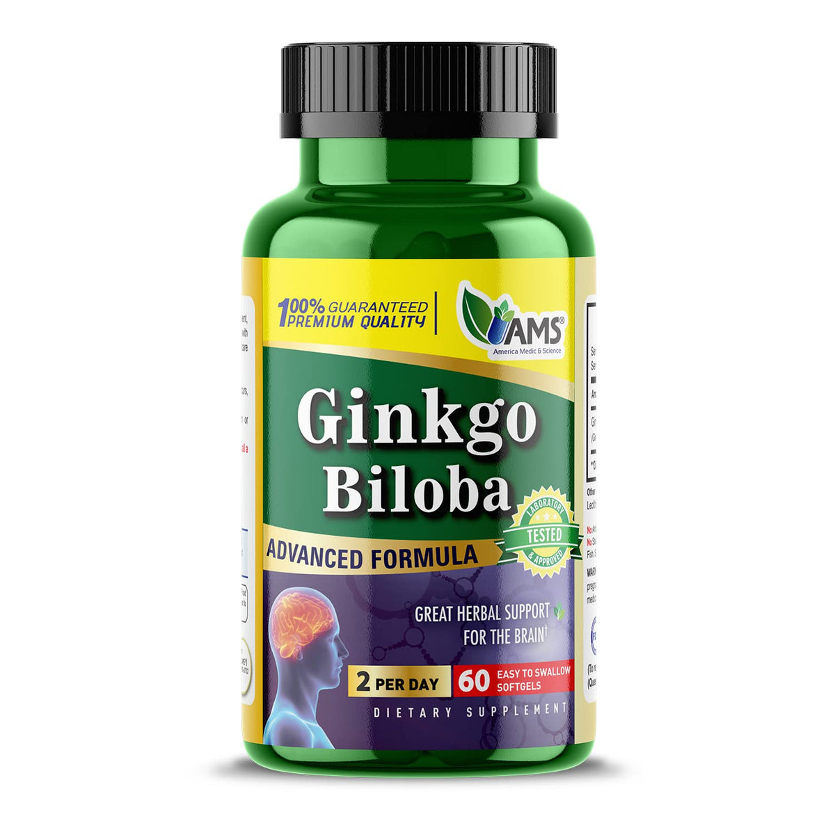 America Medic & Science Ginkgo Biloba 60mg - 60 Softgels