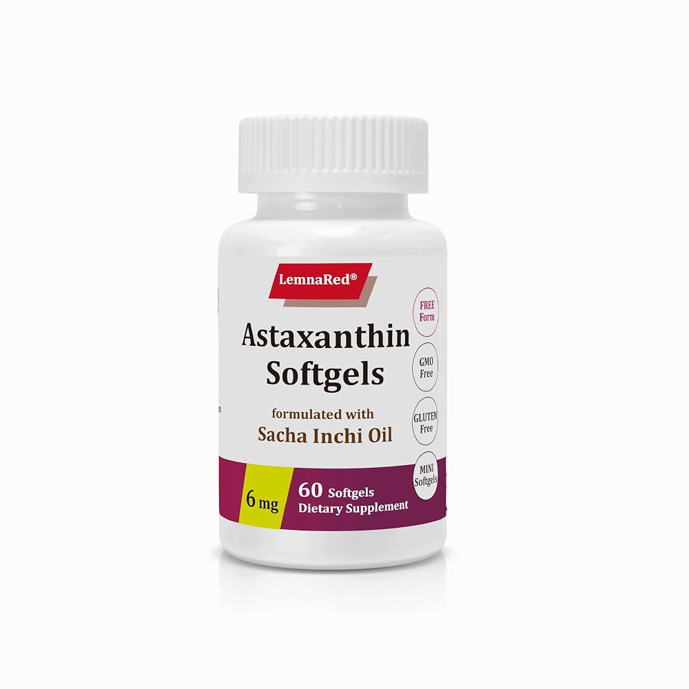 LemnaRed Astaxanthin 6mg Free-Form Softgel - 60 Softgels