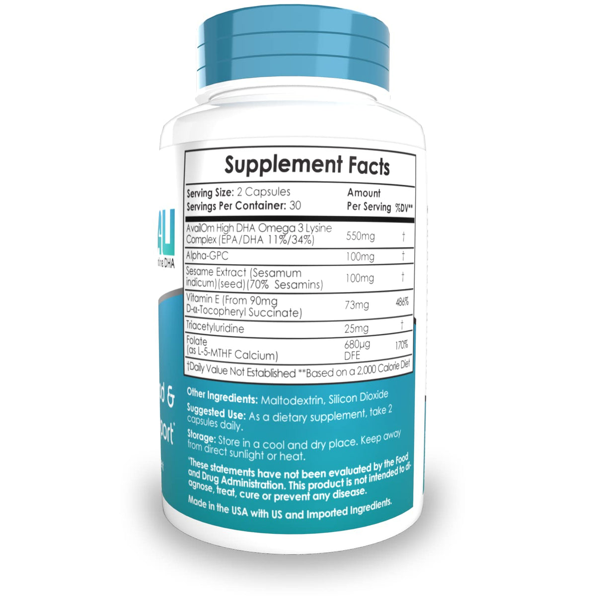 Nootropics Depot OmegaTAU Capsules Enhanced Uridine + DHA - 60 Capsules - image 2