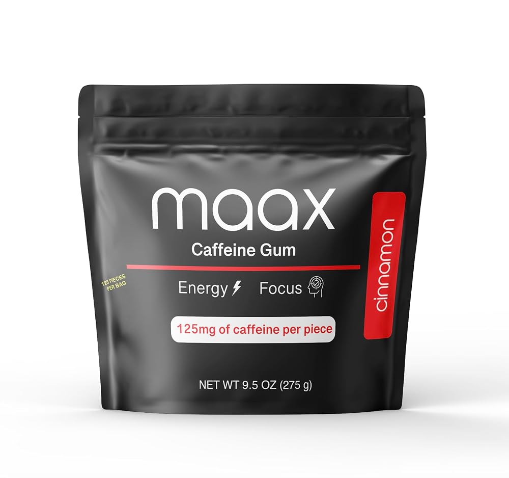 Maax Caffeine Energy Gum 125mg - 125 Pieces