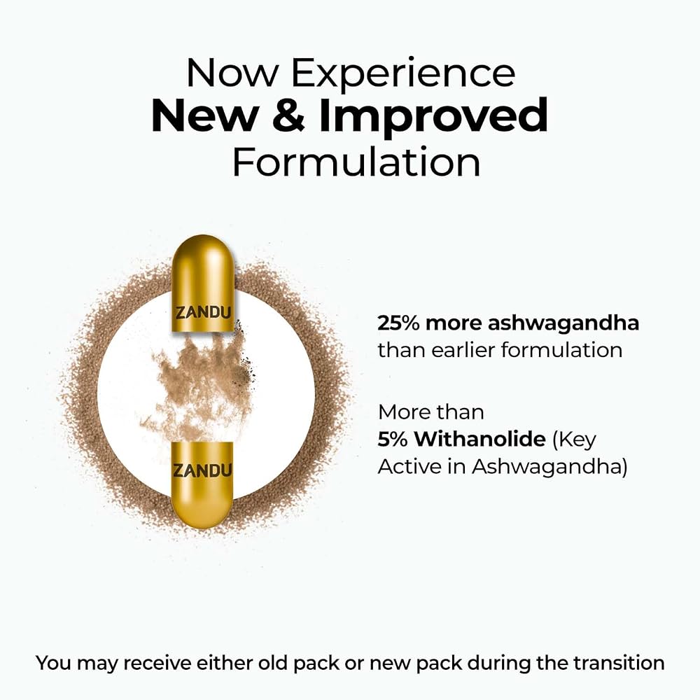 Zandu Ashwagandha Gold Plus with 24K Gold - 60 Capsules - image 2