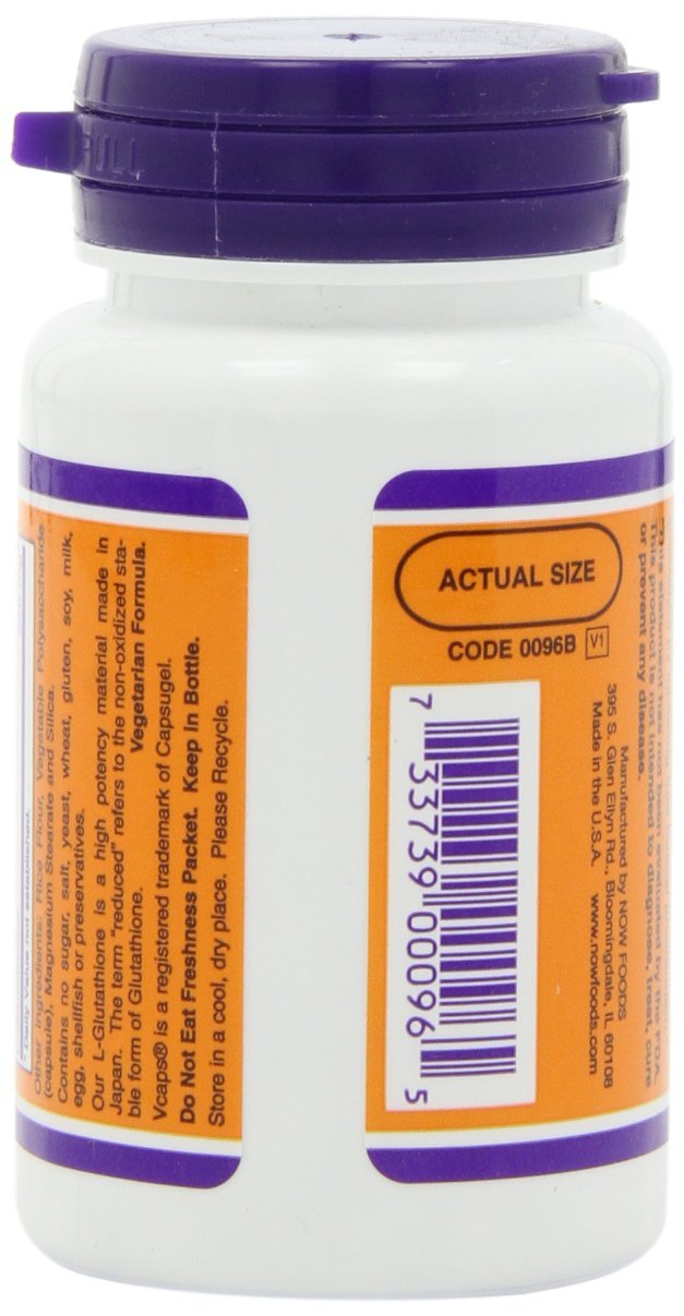 NOW Foods Glutathione 250mg - 120 Capsules - image 4