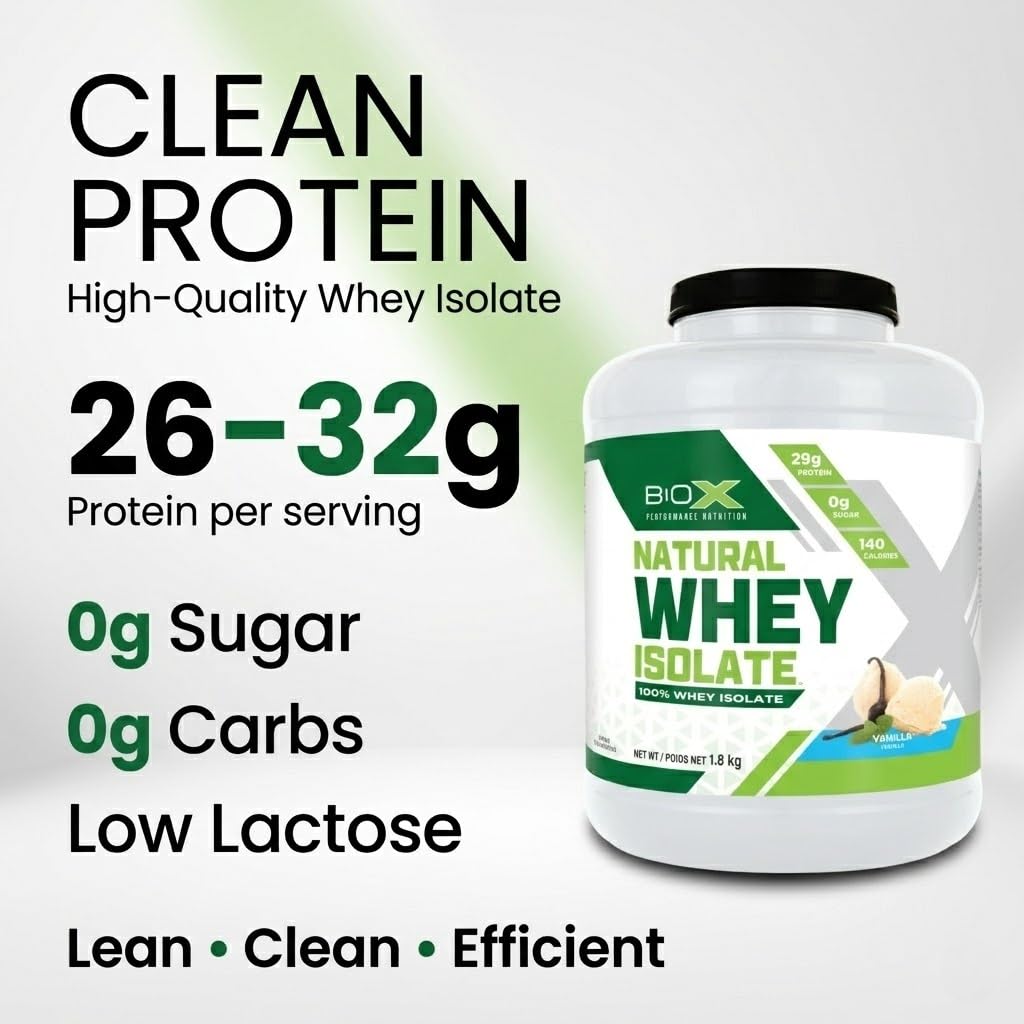 BioX Natural Whey Isolate Protein Powder Unflavoured - 1.8 LB - image 7