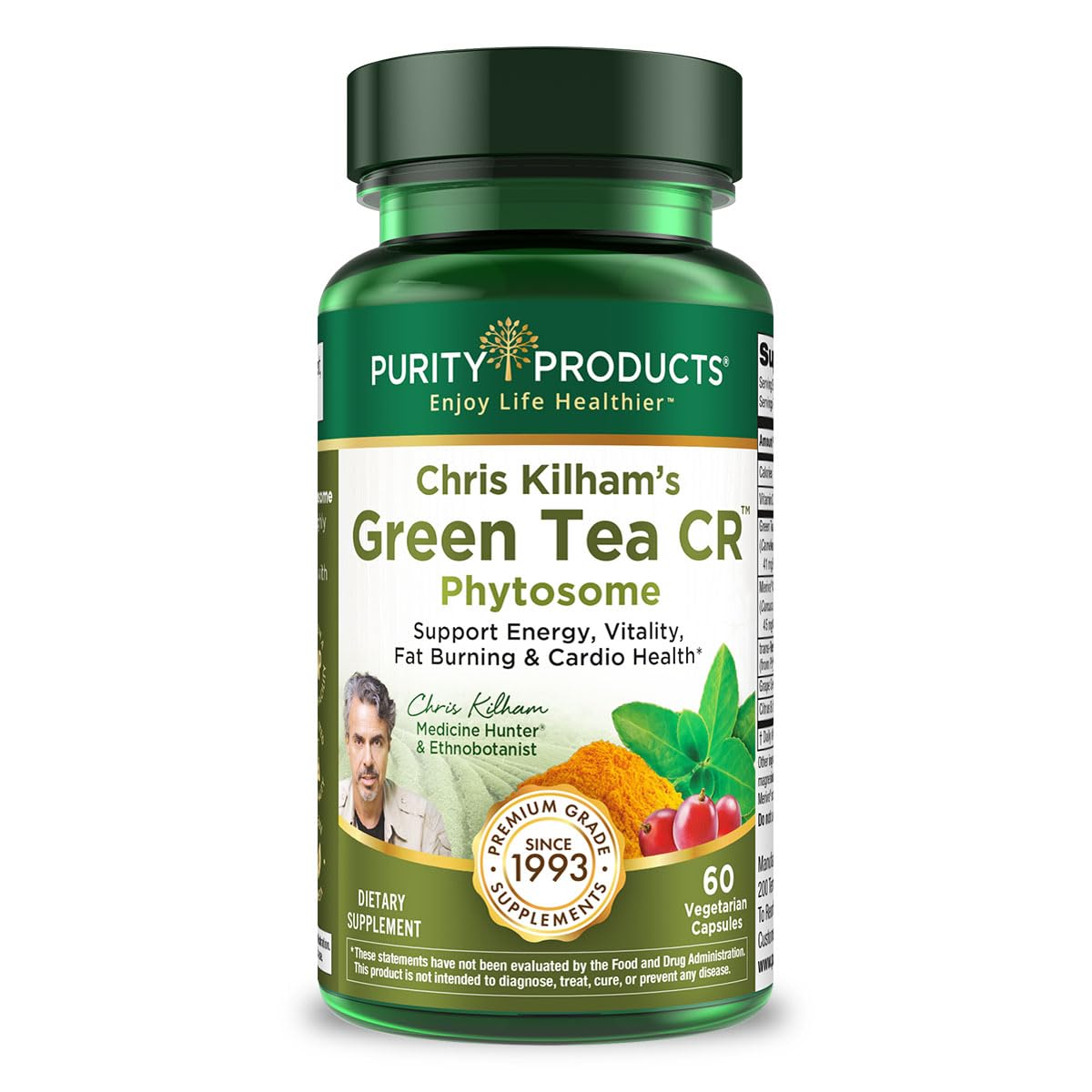 Purity Products Green Tea CR with Phytosome Technology - 60 Capsules