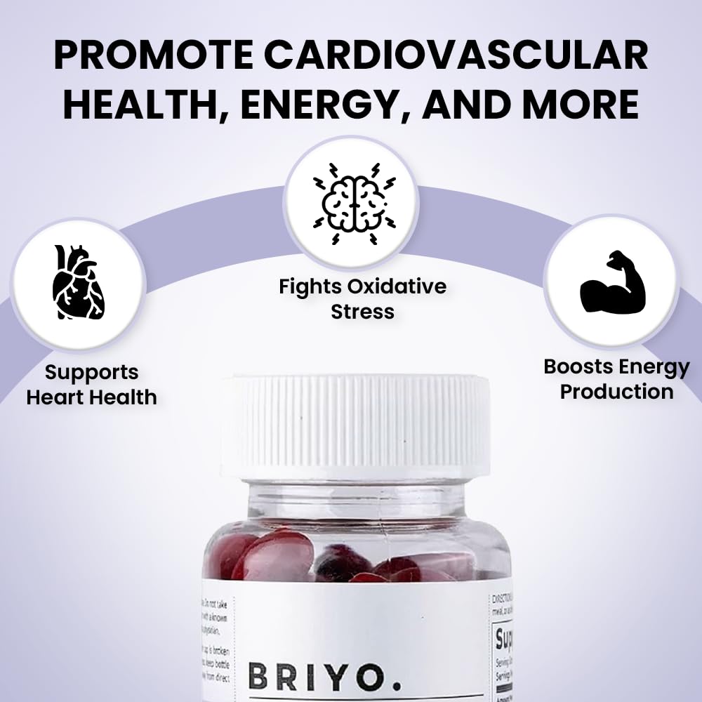 Briyosis CoQ10 100mg with Omega 3 EPA DHA - 90 Softgels - image 3