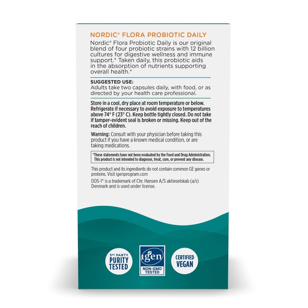 Nordic Naturals Nordic Flora Probiotic Daily Immune Support - 60 Capsules - image 6