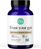 Ora Organic Probiotics with Prebiotics 52 Billion CFU - 60 Capsules