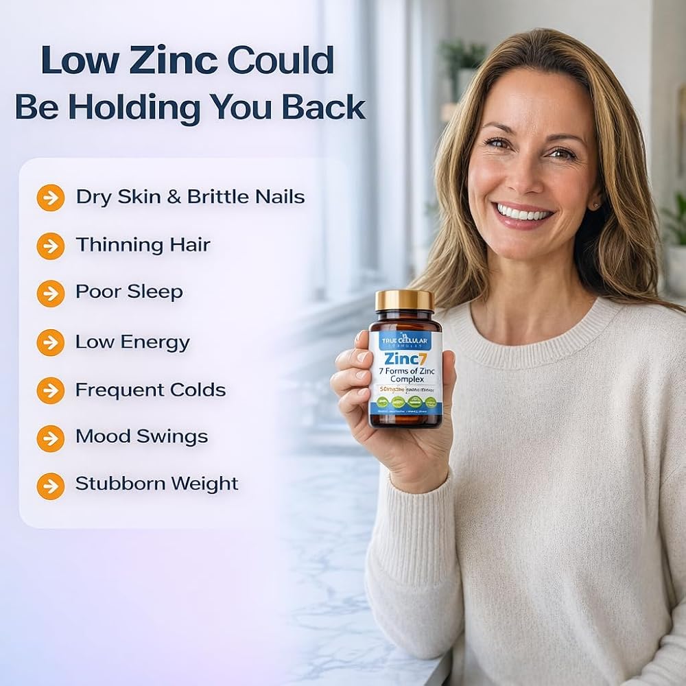 True Cellular Formulas Zinc7: 7-in-1 Zinc Complex 50mg - Maximum