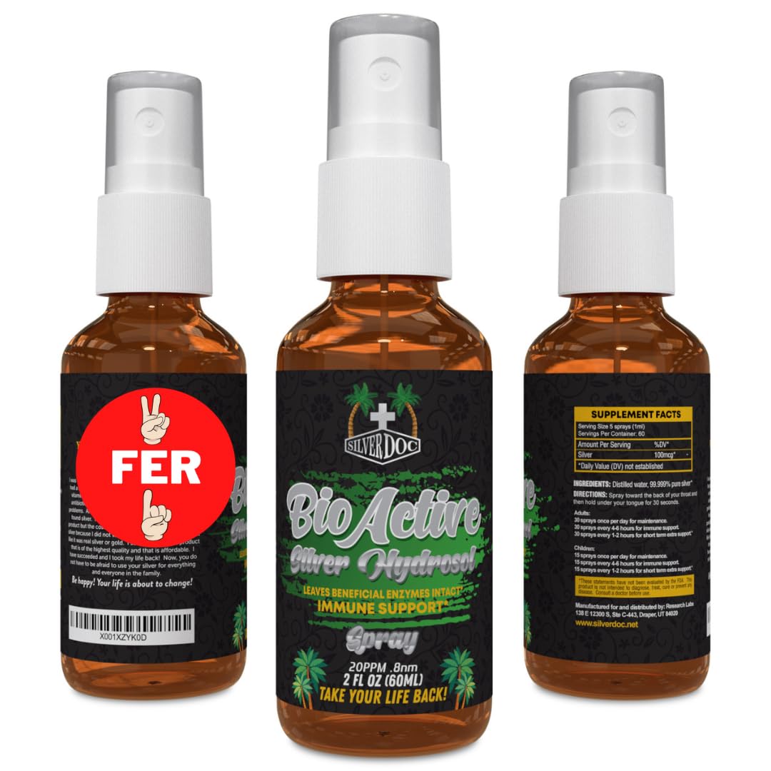 Research Labs Silver Doc Silver Hydrosol Spray - 2 Fl Oz (Pack of 2)
